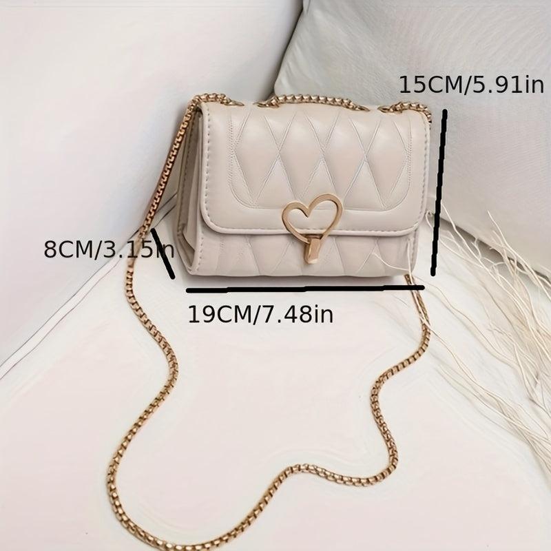 Classic Trenydy Shoulder Bag Solid Flap Shoulder Chain Bag
