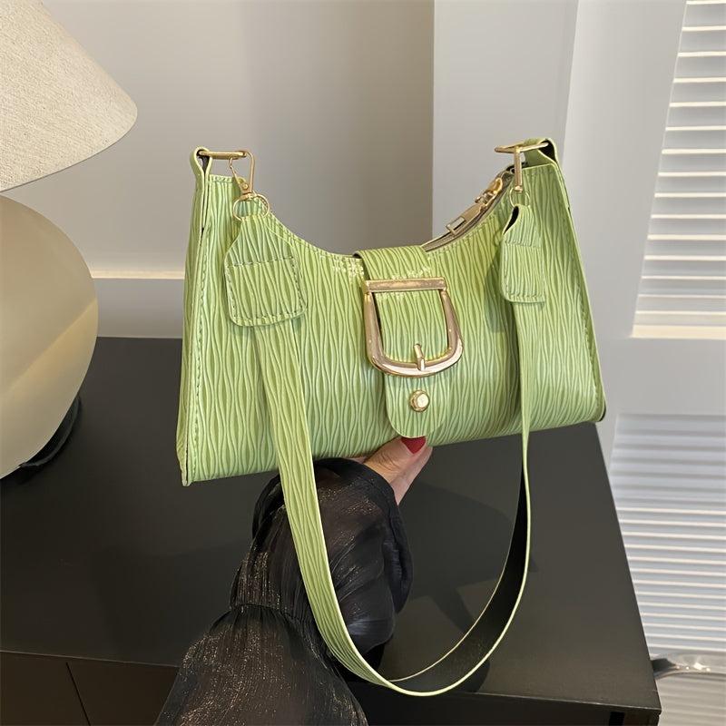 Niche Baguette Bag Solid Underarm Bag