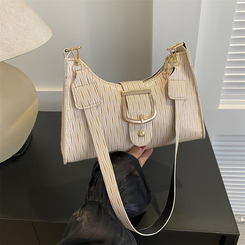 Niche Baguette Bag Solid Underarm Bag