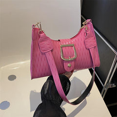 Niche Baguette Bag Solid Underarm Bag