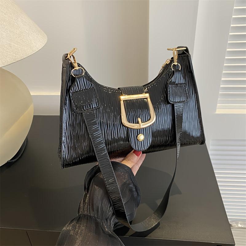 Niche Baguette Bag Solid Underarm Bag