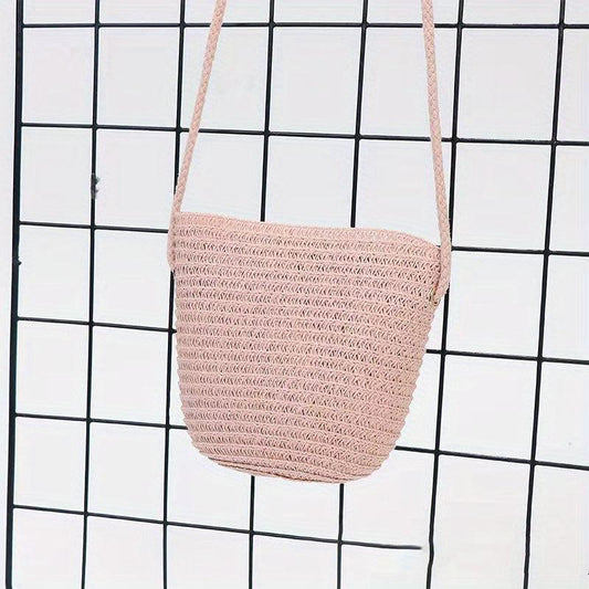 Boho Style Straw Crossbody Bag for Women