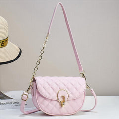 Quilted Crossbody Bag PU Leather Shoulder Bag Women's Handbag
