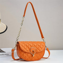 Quilted Crossbody Bag PU Leather Shoulder Bag Women's Handbag