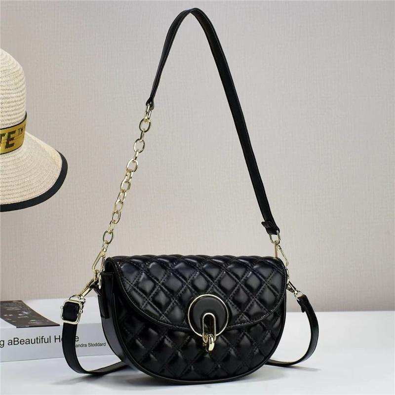 Quilted Crossbody Bag PU Leather Shoulder Bag Women's Handbag