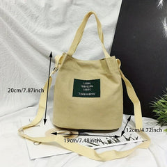 Canvas Crossbody Bag Handle Shoulder Bag