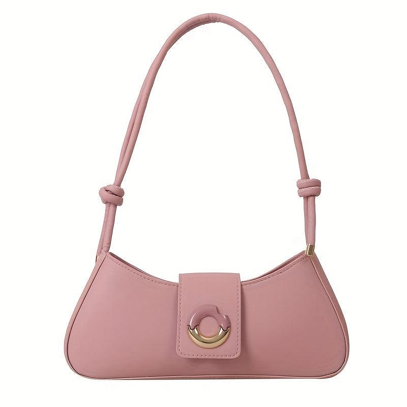 Metal Donut Decor Underarm Bag All Match Solid Shoulder Bag