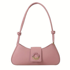Metal Donut Decor Underarm Bag All Match Solid Shoulder Bag
