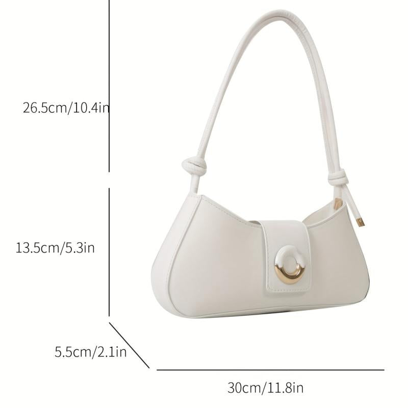 Metal Donut Decor Underarm Bag All Match Solid Shoulder Bag