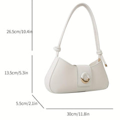 Metal Donut Decor Underarm Bag All Match Solid Shoulder Bag