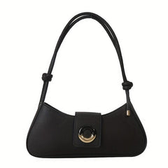 Metal Donut Decor Underarm Bag All Match Solid Shoulder Bag
