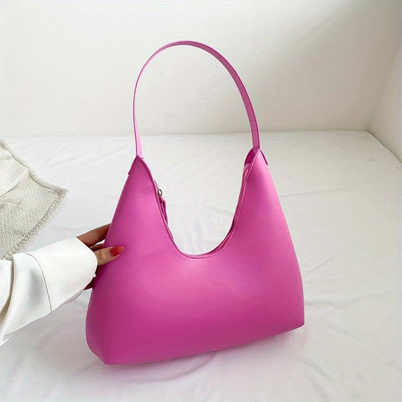 Minimalist Solid Underarm Bag Stylish Armpit Bag All Match Shoulder Bag