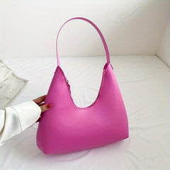 Minimalist Solid Underarm Bag Stylish Armpit Bag All Match Shoulder Bag