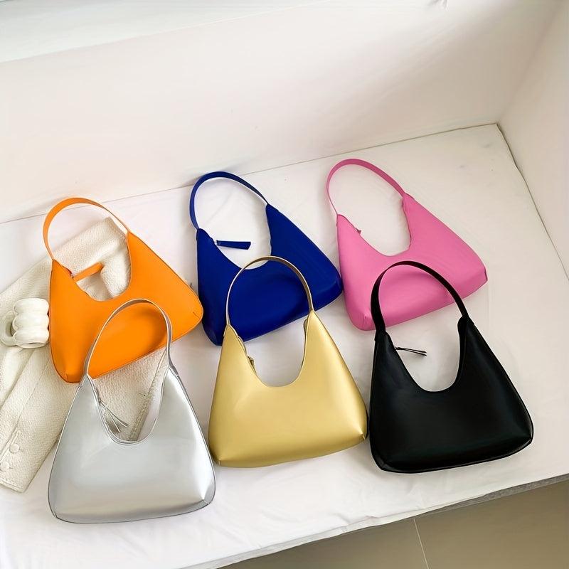 Minimalist Solid Underarm Bag Stylish Armpit Bag All Match Shoulder Bag