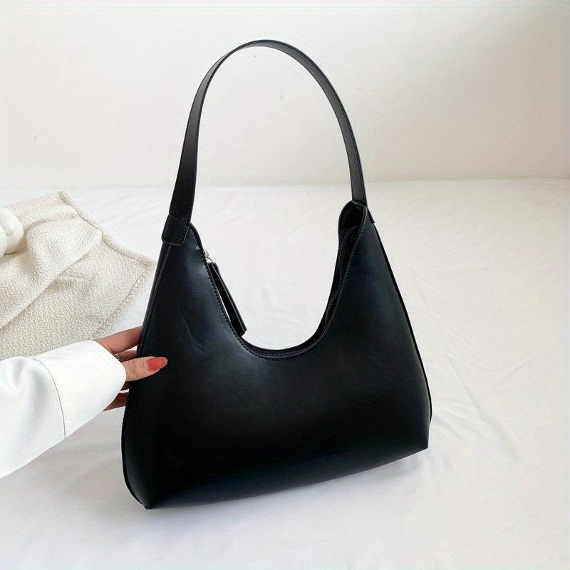 Minimalist Solid Underarm Bag Stylish Armpit Bag All Match Shoulder Bag