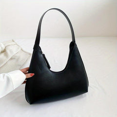 Minimalist Solid Underarm Bag Stylish Armpit Bag All Match Shoulder Bag