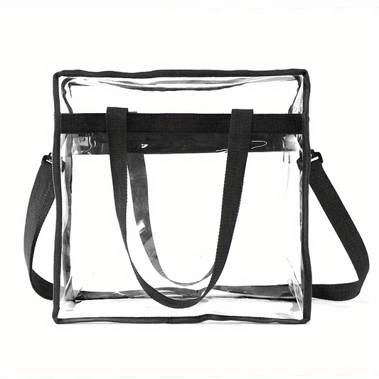 Clear PVC Shoulder Bag Zipper Crossbody Jelly Bag