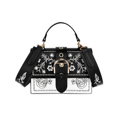 Ethnic Floral Embroidery Handbag Crossbody Purse for Women