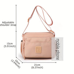 Casual Nylon Crossbody Bag Layer Shoulder Bag For Women Travel