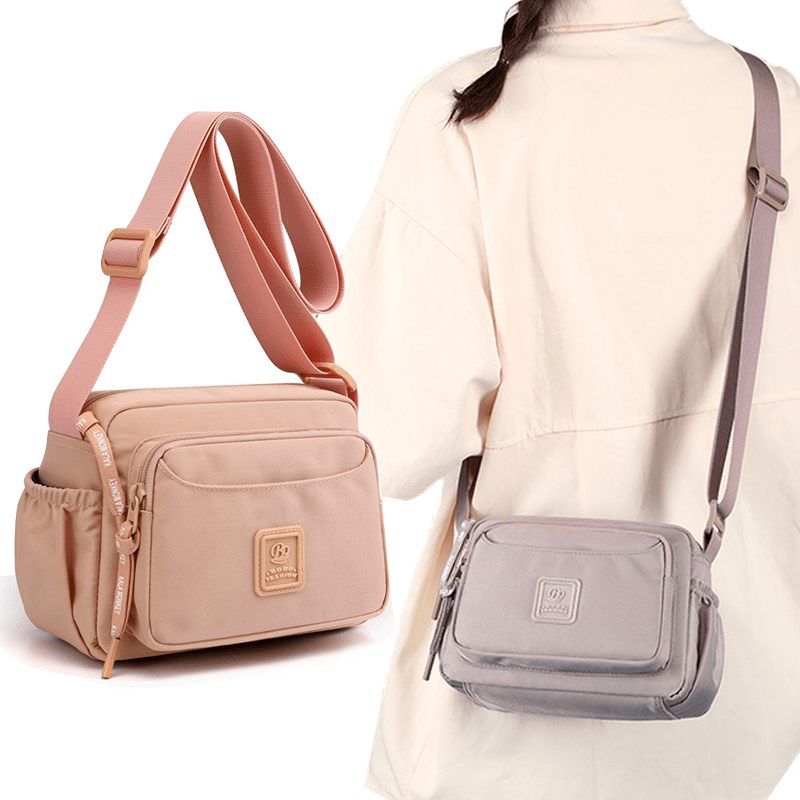 Casual Nylon Crossbody Bag Layer Shoulder Bag For Women Travel