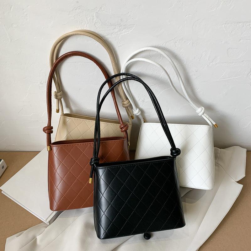 Vintage Plaid Pattern Tote Bag Retro Handbag