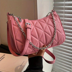 Quilted Crossbody Bag PU Leather Shoulder Purse