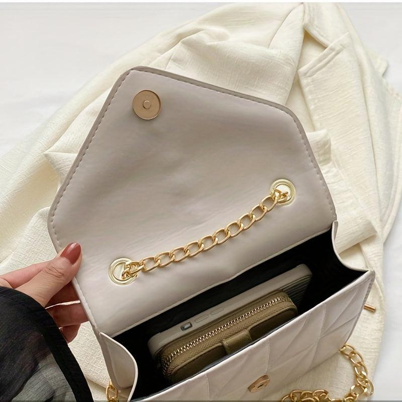 Quilted Crossbody Bag Flap Shoulder Bag Women Casual Handbag