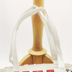 Strawberry Pattern Canvas Bag Lightweight Storage Handbag