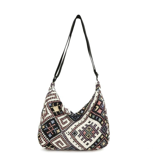 Clorbloc Geometric Pattern Shoulder Bag Ethnic Handbag Vintage Purse