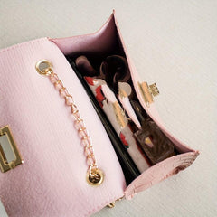 Stone Embossed Handbag Chain Crossbody Bag Mini Flap Purse