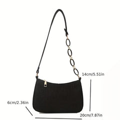 Crocodile Pattern Hobo Bag Shoulder Bag Women's Casual Handbag
