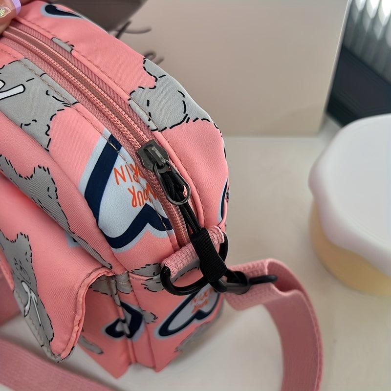 Mini Cartoon Printed Crossbody Bag Nylon Shoulder Bag