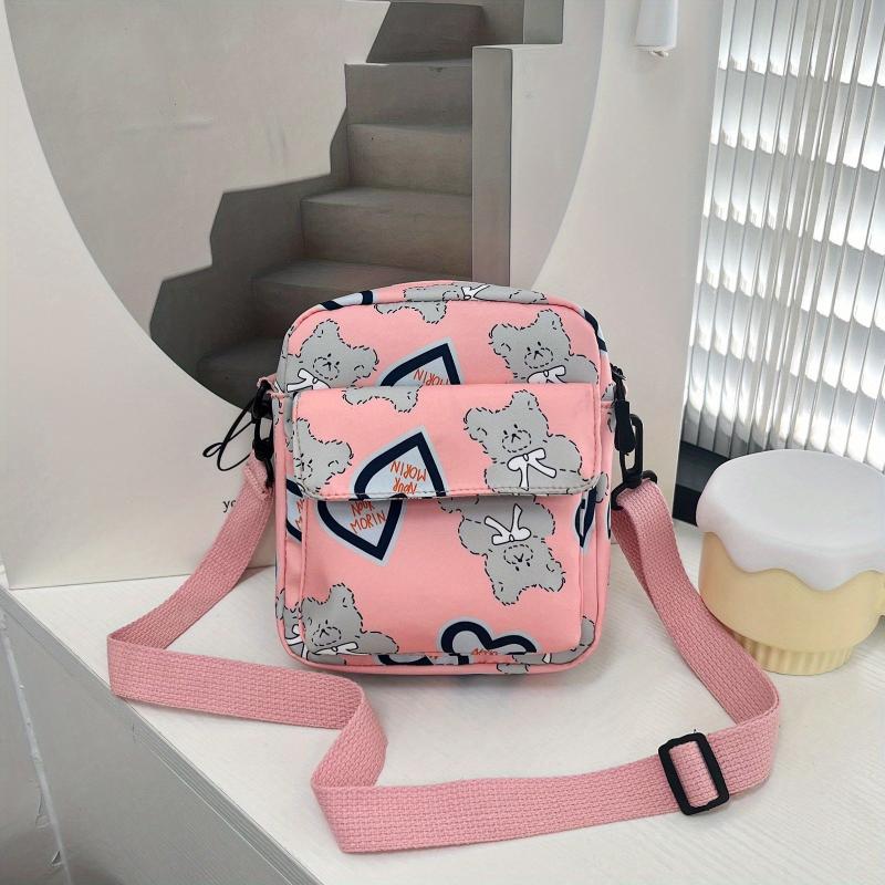 Mini Cartoon Printed Crossbody Bag Nylon Shoulder Bag