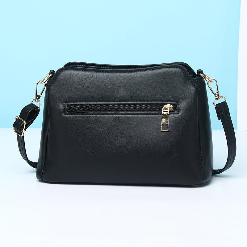 Leopard Embossed Crossbody Bag Glossy Shoulder Bag For Women Pockets Purses