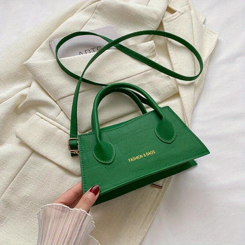 Crocodile Embossed Small Crossbody Bag