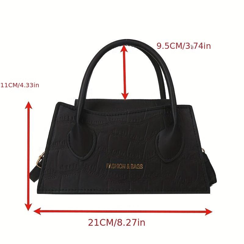Crocodile Embossed Small Crossbody Bag