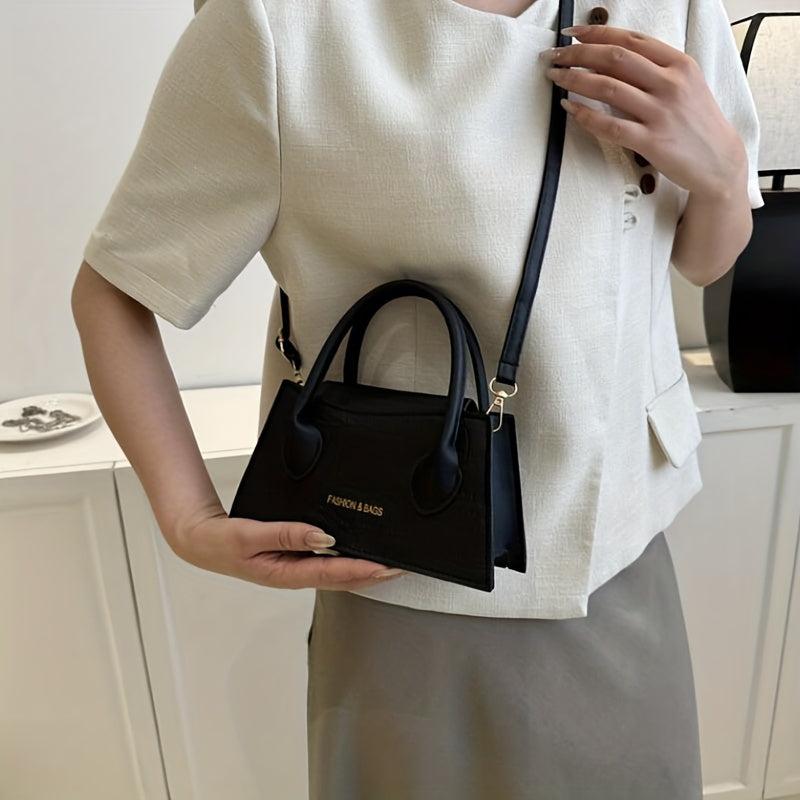Crocodile Embossed Small Crossbody Bag
