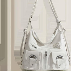Stylish Large Capacity Hobo Bag PU Shoulder Handbag