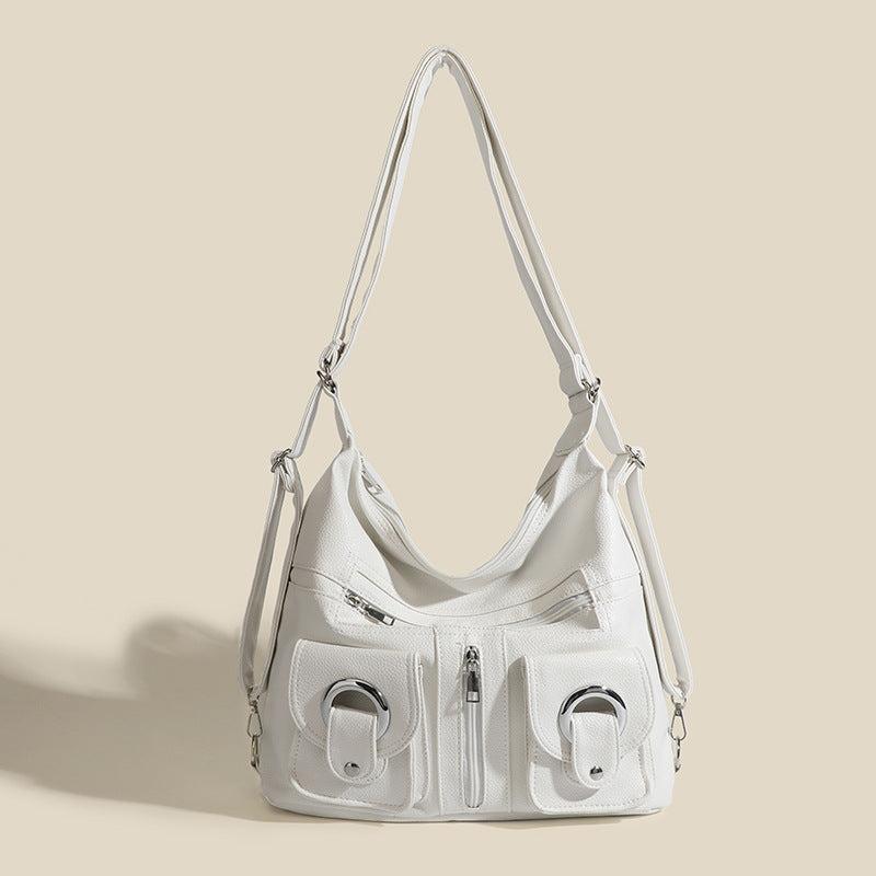 Stylish Large Capacity Hobo Bag PU Shoulder Handbag