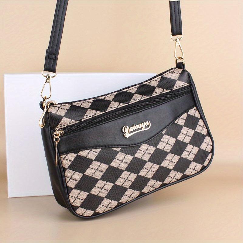 Classic Rhombus Pattern Shoulder Bag Women's Crossbody Bag