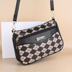 Classic Rhombus Pattern Shoulder Bag Women's Crossbody Bag