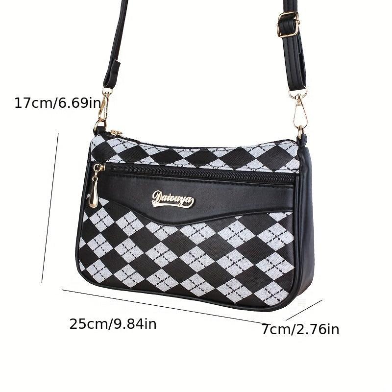 Classic Rhombus Pattern Shoulder Bag Women's Crossbody Bag