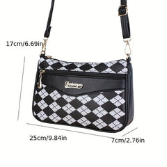 Classic Rhombus Pattern Shoulder Bag Women's Crossbody Bag