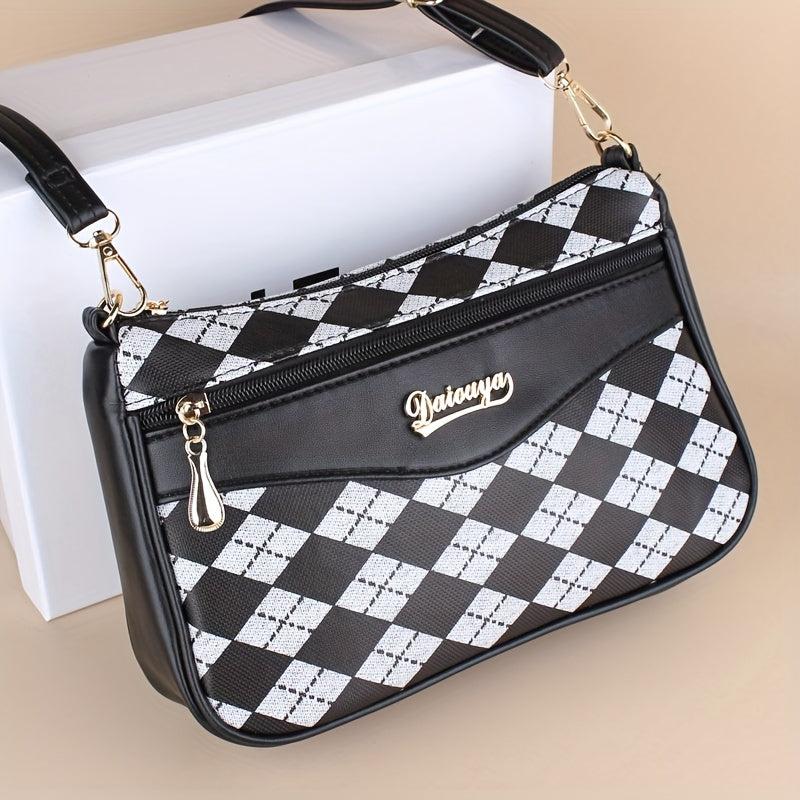Classic Rhombus Pattern Shoulder Bag Women's Crossbody Bag