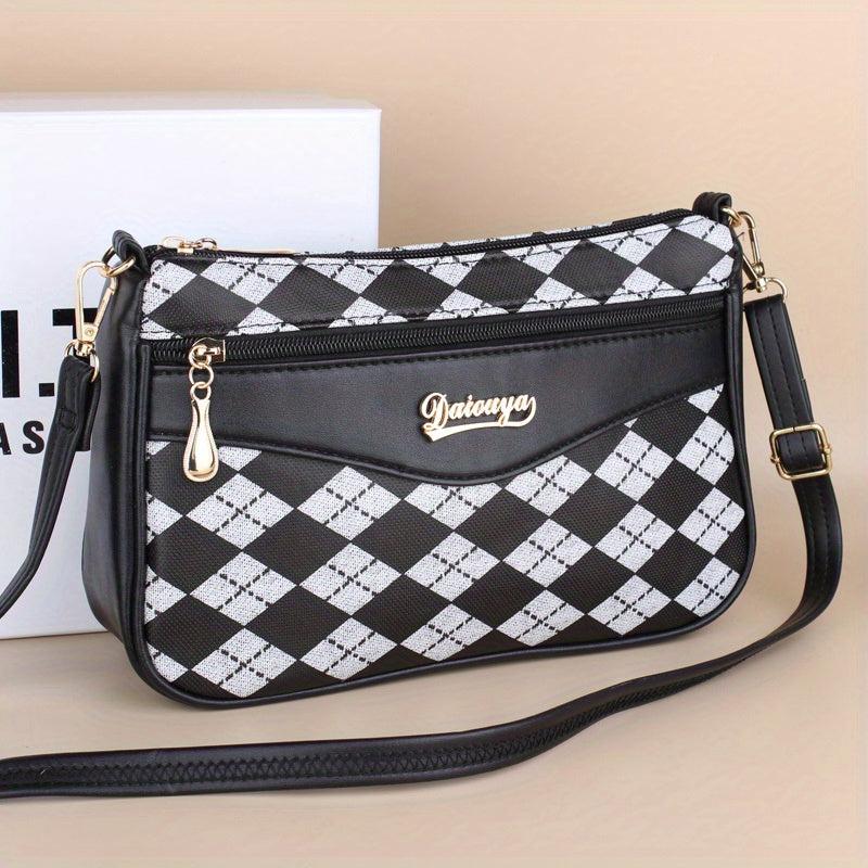 Classic Rhombus Pattern Shoulder Bag Women's Crossbody Bag