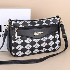 Classic Rhombus Pattern Shoulder Bag Women's Crossbody Bag