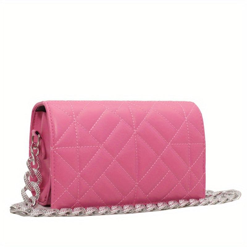 Geometric Embossed Shoulder Bag Stylish Handbag & Purse
