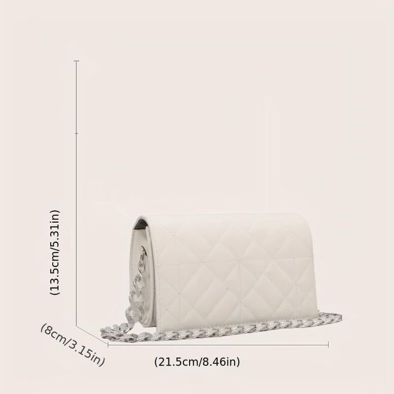 Geometric Embossed Shoulder Bag Stylish Handbag & Purse