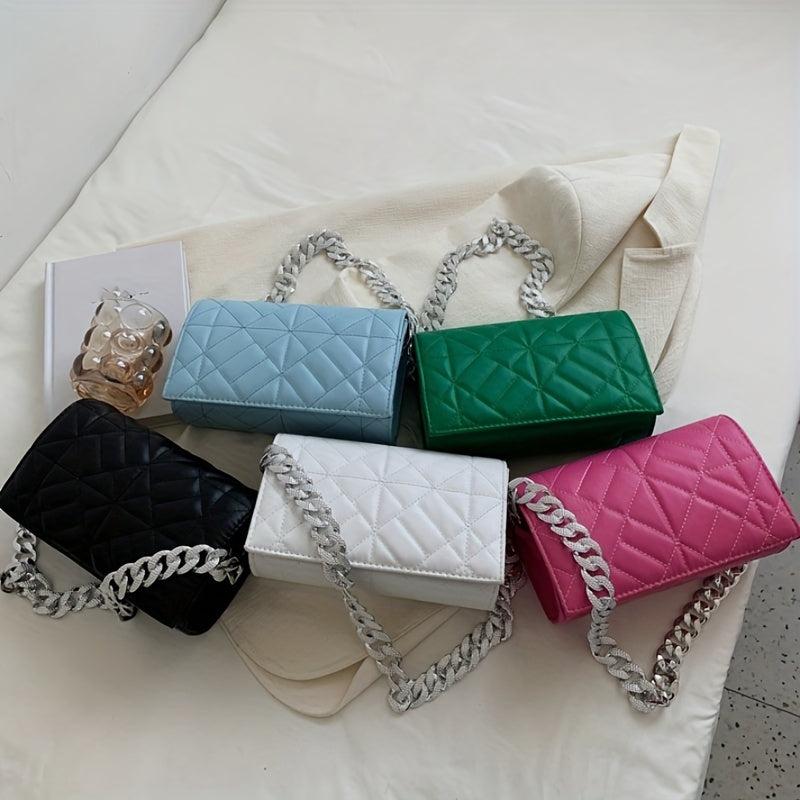 Geometric Embossed Shoulder Bag Stylish Handbag & Purse