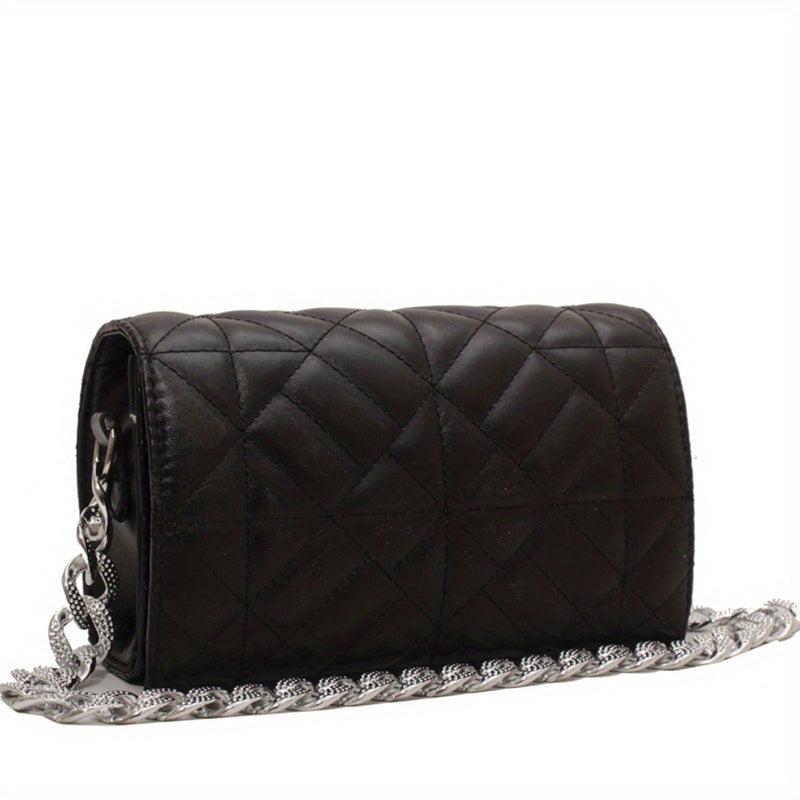 Geometric Embossed Shoulder Bag Stylish Handbag & Purse